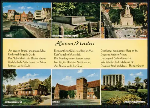 4x AK - Nordsee Husum Landkarte Halbinsel Eiderstedt und Kutsche im Wattenmeer