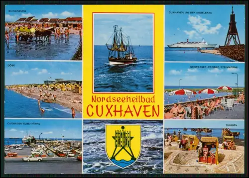 11x AK - Cuxhaven Nordseeheilbad Ansichten Schiffe Strand und andere
