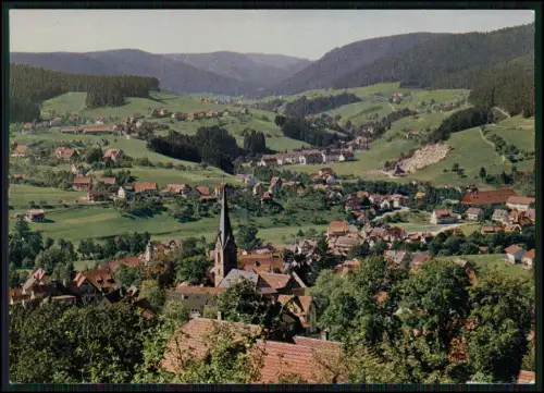 2x Foto AK - Baiersbronn im Schwarzwald - Ansichten Ort mit Häuser Kirche uvm.