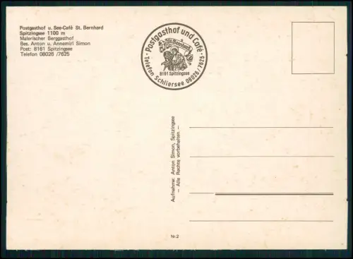 5x AK - Gasthof Holz bei Bad Wiessee - Rottach Egern - Spitzingsee - Tegernsee