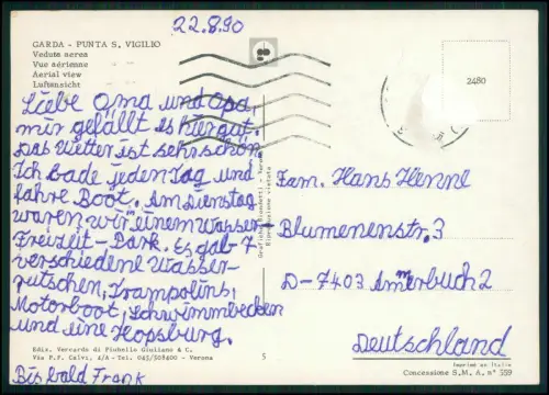 8x AK - Gardasee - Lago di Garda oder Benaco - Panorama Ufer und andere vom See