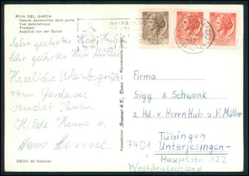 8x AK - Gardasee - Lago di Garda oder Benaco - Panorama Ufer und andere vom See