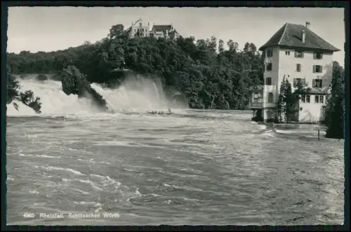 4x Echt Foto AK - der Rheinfall bei Schaffhausen - diverse Ansichten