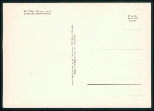 3x AK - Schönau im Schwarzwald beheiztes Schwimmbad - und andere vom Ort