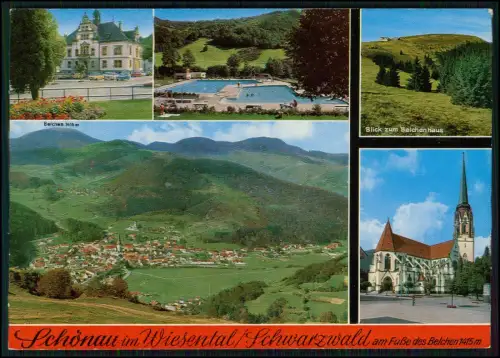 3x AK - Schönau im Schwarzwald beheiztes Schwimmbad - und andere vom Ort