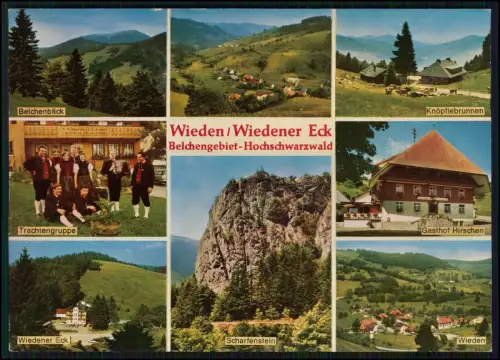 3x AK - Wieden im Schwarzwald - Lkr. Lörrach - Trachtengruppe und andere vom Ort