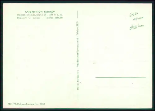3x AK - Baiersbronn im Schwarzwald - Cafe Gasthof Pension Berghof - G. Gaiser