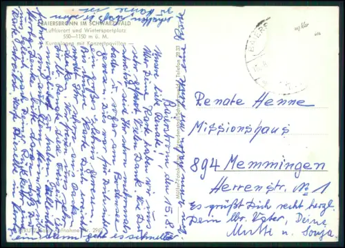 3x AK - Baiersbronn im Schwarzwald - Cafe Gasthof Pension Berghof - G. Gaiser