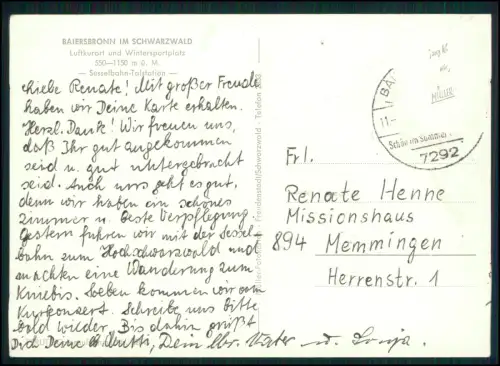 3x AK - Baiersbronn im Schwarzwald - Cafe Gasthof Pension Berghof - G. Gaiser