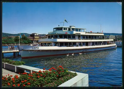 AK - Motorschiff Linth Zürichsee Schifffahrtsgesellschaft ZSG Bürkliplatz Zürich