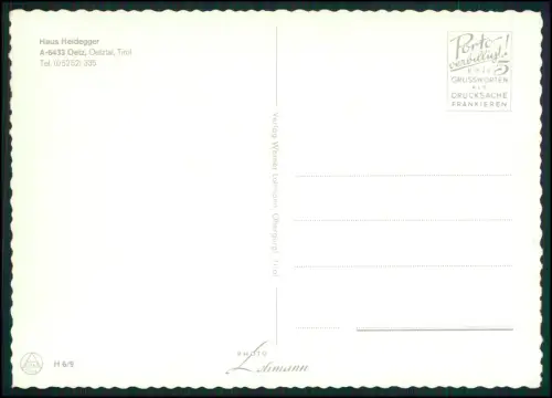 AK Oetz im Ötztal Tirol - Haus Heidegger mit Textilgeschäft - Volkswagen T1 Bus