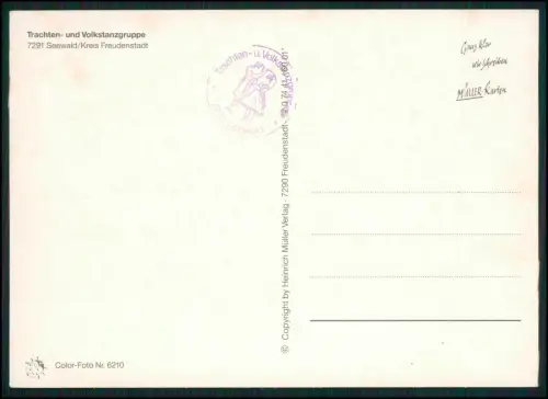 2x AK Seewald Freudenstadt Trachten Volkstanzgruppe Kinder Tracht Akkordeonmusik