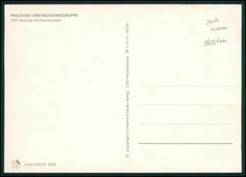 2x AK Seewald Freudenstadt Trachten Volkstanzgruppe Kinder Tracht Akkordeonmusik
