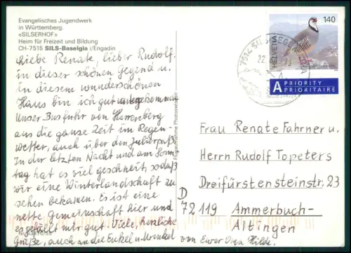 AK  Sils Baselgia Engadin Luftaufnahme - Silserhof Landschaft Gebirge Sils Maria