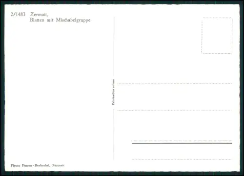 10x AK - Ansichtskarte Postkarte - Zermatt - Kanton Wallis Schweiz