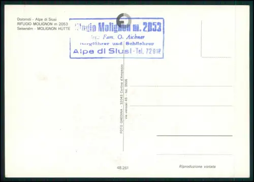 2x AK - Seiseralm Molignon Dolomiten - Südtirol Rifugio Alpe di Siusi Bergblick