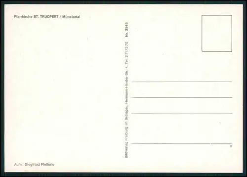 AK - Pfarrkirche St. Trudpert im Münstertal - ehemaliges Benediktinerklosters