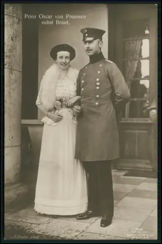 Berlin Prinz Oscar von Preussen Braut Motiv Hochzeit Uniform Gustav Liersch Foto