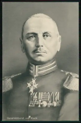Portrait Alexander von Kluck - Generaloberst Ordensspange, Orden, Rangabzeichen