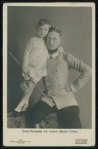 AK Kronprinz Wilhelm von Preußen mit ältesten Sohn - Prinz Wilhelm von Preußen