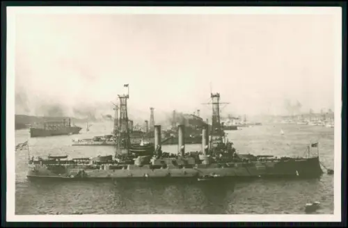 Foto 14x9cm - USA Hafen USS Kansas BB21 - US Navy Connecticut Klasse White Fleet