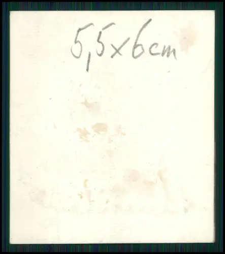Foto 6x5,5cm - Porträt Soldat Wehrmacht u. Zettel Brief handschriftliche Widmung