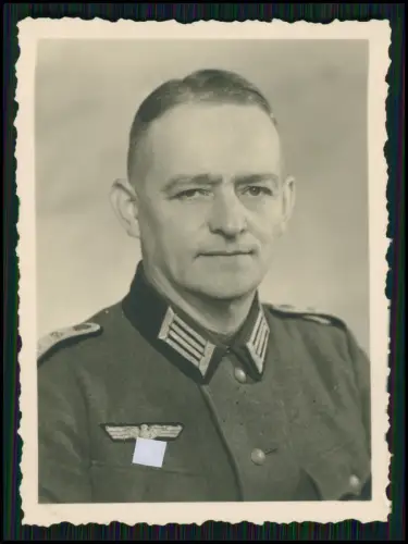 Foto 8x6cm - Porträt Soldat Wehrmacht - u. Zettel Brief handschriftliche Widmung