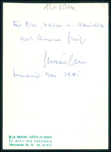 Foto 15x10cm - Porträt Wolf Graf von Baudissin - signiert Autogramm Bundeswehr