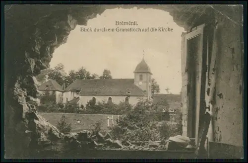 1.WK Landwehr inf. Rgt. 122 - Soldat R. Betz- Feldpost Nov. 1915 Bréménil Kirche