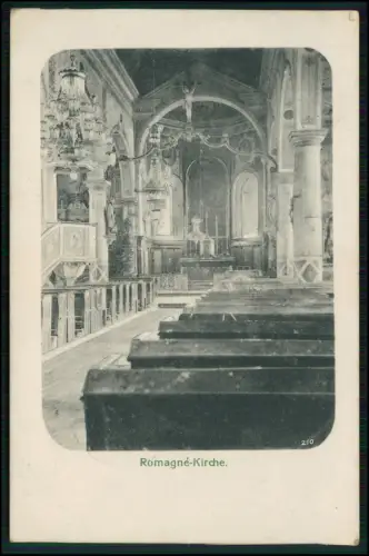 1.WK Landwehr inf. Rgt. 122 - Soldat R. Betz- Feldpost Feb. 1916  Romagné Kirche
