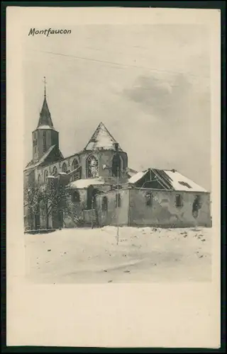 1.WK Landwehr inf. Rgt. 122 Soldat R. Betz Feldpost Juli 1916 Montfaucon Kirche