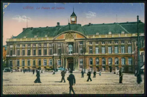 1.WK Landwehr inf.Rgt.122 Soldat R.Betz Feldpost Sept. 1917 Justizpalast Lüttich