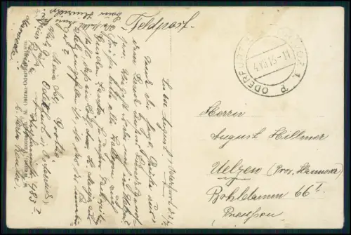 Foto AK 1. WK - Oderfurt Přívoz Ostrava in Tschechien - 1916 Feldpost gelaufen