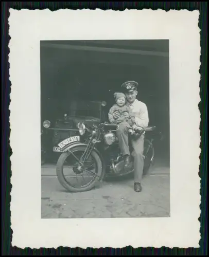 4x Foto - Motorrad NSU um 1940 - in Sachsen an der Elbe