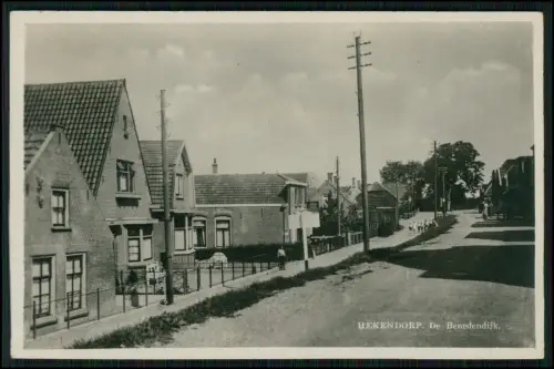 Foto AK - Niederlande - Straße Benedendijk in Hekendorp Utrecht - 1934 gelaufen