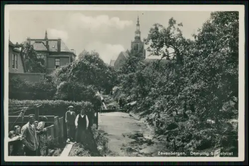 2x Foto AK - Ansichtskarte Zevenbergen Nordbrabant Niederlande - 1937 gel.