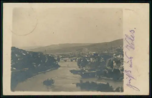 Foto AK - Veles Mazedonien - Fluss, Brücke ... - 1916 Feldpost gelaufen