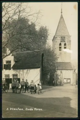 Foto AK - Vleuten Utrecht - Oude Toren Kindergruppe Kirche Niederlande 1936 gel.