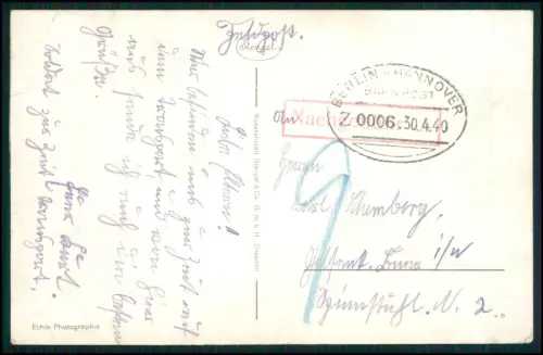 Norderney roter Stempel Nachgebühr Nachentgelt Nachporto Bahnpost Feldpost 1940
