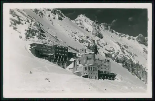 Foto AK - Postkarte Schneefernerhaus auf der Zugspitze - Münchner Haus