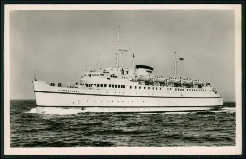 2x AK Deutschland als Fährschiff Deutsche Bundesbahn bedeutendes Passagierschiff