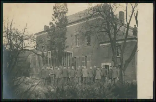 Foto AK 1.WK - Soldat aus Dresden Reserve-Fußartillerie-Regiment Nr. 19 1918 gel