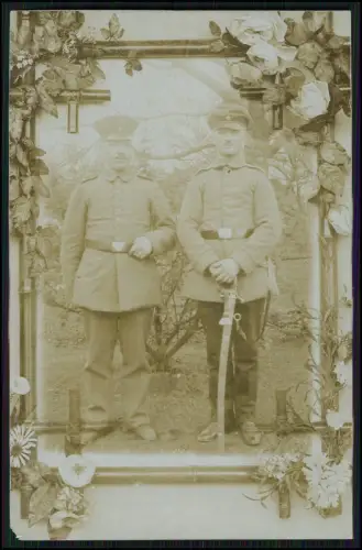 4x Foto AK 1.WK - Soldat aus Dresden -Reserve-Fußartillerie-Regiment Nr. 19 1916