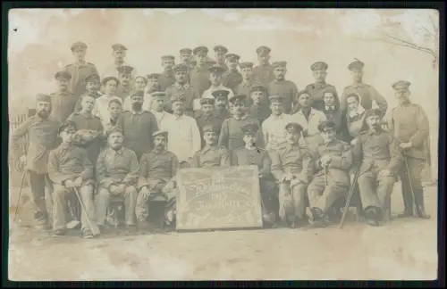 2x Foto AK 1.WK - Soldat aus Dresden  Reserve-Fußartillerie-Regiment Nr. 19