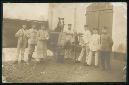 Foto AK - Soldaten aus Dresden - Sächsische Armee - 1909 nach Bautzen gelaufen