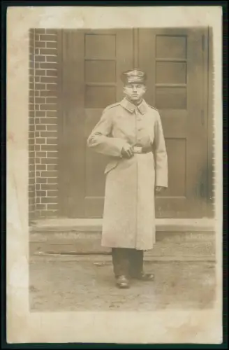 Foto AK - Soldat aus Dresden Sächsische Armee - 1915 v. Breslau n. Bautzen gel.