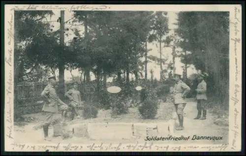 AK 1.WK - Dannevoux Meuse Soldatenfriedhof deutsche Soldaten 1916 Feldpost gel.