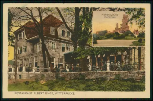 2x Restaurant Albert Rings Wittbräucke Herdecke Wetter Ruhr Hohensyburg 1928 gel