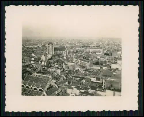 2x Foto - Luftbild aus Wehrmacht Flugzeug  - Antwerpen Anvers Flandern Belgien