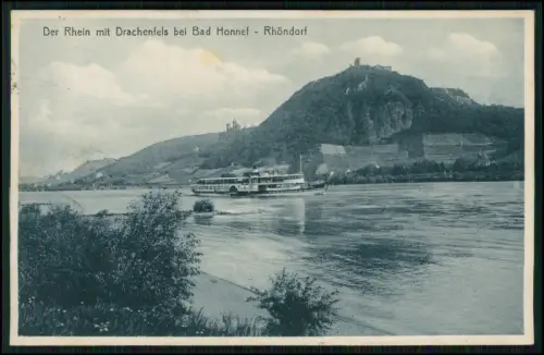 5x AK - Rheintal Bad Honnef Königswinter Drachenfels u.a. - alle 1920er gelaufen